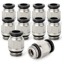 TAILONZ PNEUMATIC 스트레이트 4mm 튜브 OD x 0.3cm18인치 G 스레드 푸시 투 커넥트 피팅 밀봉 링 PCG4-01 2팩 611181, 2