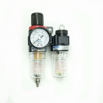 공압 부품 AFC2000 1/4 "포트 공기 소스 처리 장치 F.R.L 조합 필터 조절기 및 윤활제, 03 with 6mm fittings