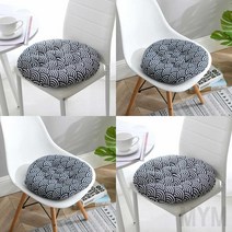 마이몰12 부채꼴 원형방석 네이비 식탁의자방석 의자방석