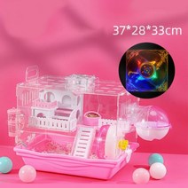 햄스터 앵무새 용품 집 케이지 애완동물 아크릴 투명 슈퍼 더블 데크 빌라 기니피그에 적합 작은 동물 먹이 용품353539, 21