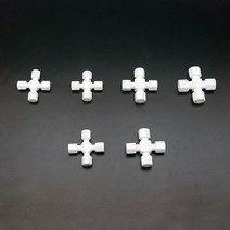 PTFE 테프론 4-way 유니온 어댑터 [파이프 연결관 테플론 아답터 teflon +자 십자], P4UA-10