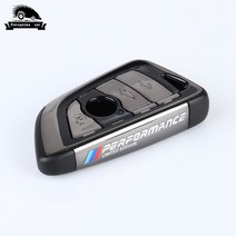 키케이스 키홀더 가죽 차키 커버 키홀더 키링 새로운 abs 도금 자동차 키 케이스 m performance for bmw x1 x3 x5 x6 1 2 5 7 f15 f16, 검은색