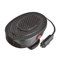 마카롱온풍기 캠핑온풍기 휴대용 발난로 범용 안개 제거 car air heater demister 12v hot warm fan defroster for home car, 검은색