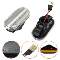 닛산 자동차 차량 부품 car dynamic side marker led 방향 지시등 큐브 z11 tiida c11 note e11 ne11 micra k12 np300 d40, 다이나믹 크리스탈