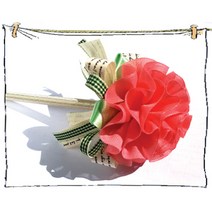 미누아띠 [DIY]KA03 (바느질이 필요없는)카네이션볼펜, 메쉬오간디 인핑, 10세트