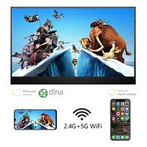 후석모니터15.6 FHD IPS 배터리 터치 무선 안드로이드 스마트 휴대용 모니터 앱 스토어 구글 플레이 와이파, 한개옵션0