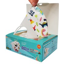 이지스 일회용 캐릭터 마스크 25매 아동용 공룡, 단품