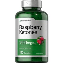 라스베리 케톤 1500mg 180 캡슐 비 Gmo 글루텐 무료 알약 Horberach