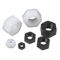 DIN934 나일론 육각 너트 M2 M2.5 M3 M4 M5 M6 M8 M10 검정색 흰색 Nus 맞춤 나사 식 볼트, [07] M8  50pcs, [01] WHITE