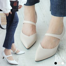 조이아 슬림 V인사이드 스트랩 미들힐5cm