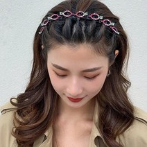 [큐빅 TOP] 집게머리띠 볼륨머리띠 벼머리 앞머리고정 얇은