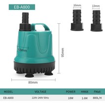 보트 워터펌프 요트 수리 모터 호환용 water pump fish tank submersible pump bottom 흡입 water change pump bottom 호환, eb-a800 18w, 220v-240v