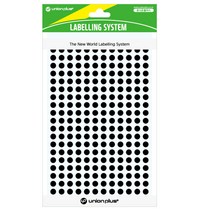 유니온플러스 unionplus 원형스티커일반(303-3/흑색) UL-303-3BK 5mm 1개