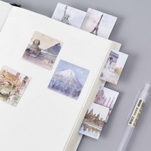 세계 문화유산 자연유산 수채화 다꾸 스티커, 스티커 (SP-8)