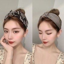은꽃밴드 [2p세트] 여성 반다나 와이드 헤어 머리띠 두꺼운 헤어밴드
