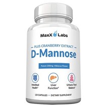 D Mannose Capsules - Fast Acting 1400 MG Extra Strength DMannose Capsule for Bladder Health with Pot, 120 Count (Pack of 1), Unflavored