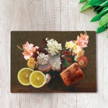디자인 강화 유리도마 항균 플레이팅 도마 2 1003049, 소 - 280x200mm, 오딜롱드롱-나비