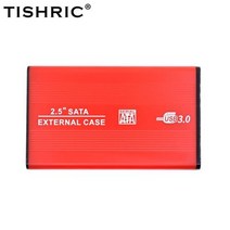 TISHRIC-외장 HD 케이스 2.5 HDD SSD 하드 드라이브 박스 인클로저 SATA to USB 3.0 2.0 디스크 어댑터 최대 6Gbps 10 테라바이트, usb3.0 Black