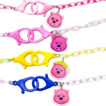 키즈 여아 루비 투명 아크릴 마스크줄 어린이 유아 만화 마스크 스트랩 초등학생 아동 분실 방지 고리 걸이
