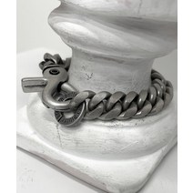 블레스드 뷸렛 블레스드뷸렛 빈티지 실버 커브체인 링크 팔찌_13mm