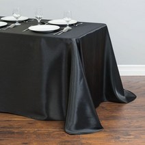 식탁보 롤 원목식탁 책상보 테이블보 책상깔개 협탁보 새틴 식탁보 모던 스타일 골드 화이트 테이블 천으로, 05 145x220CM-57x87inch, 01 black
