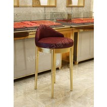 바체어 원목 홈바의자 높은의자 회전바텐의자 아일랜드 골드, 29x29x58cm, 브라운평직[스테인리스와이어드로잉가공]
