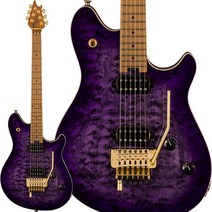 EVH 볼프강 일렉 기타 스페셜 QM 퍼플 버스트 베이크드 메이플, 단일 옵션