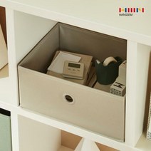 한샘 샘 폴리 수납바스켓 중 수납박스 / 샘책장 호환, 02.샘폴리바스켓(중)베이지