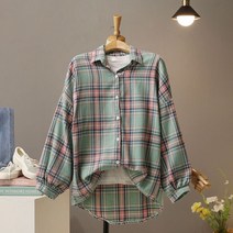 모노시크 클레토 파스텔 체크 루즈핏 남방 MNBS195