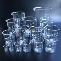 측량장비 붕규산 3000 유리 비커 5-3.3 ml 실험실 고온 저항 비커 측정 유리 컵 실험실 장비, 12 600mL