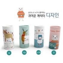 휴대용 캔티슈 캐릭터 차량용 여행용 60매 4종1세트, 1개