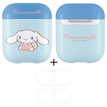 산리오 산리오캐릭터즈 에어팟2 에어팟1 공용 하드 케이스 철가루방지스티커 증정, 시나모롤