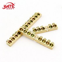 황동 접지 행 5/6/7/8/9/10/12 구멍 6*9 6*10 MM 구리 막대 터미널 제로 블록 1 개, 6X9mm 8Hole, 02 6X9mm 8Hole