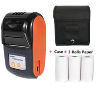Thermal pos 프린터 휴대용 58mm 미니 영수증 빌 프린터 주방 레스토랑 호텔, 케이스 및 종이 추가 3, 영국 플러그
