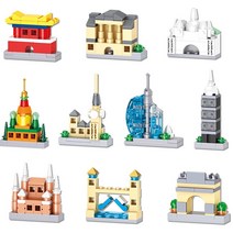 1000 세계 건축물 블럭 랜드마크 레고호환 루브르박물관 빅벤 버즈 알 아랍 타워브릿지 개선문 천안문 산마르코대성당 상바실리대성당 세계무역센터 크레믈린궁전 1
