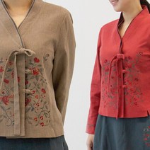 3027 면마 덩굴꽃자수 고름저고리 생활한복 2color