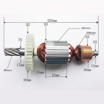 AC220-230V 8 치아 ARMATURE 모터 로터 MAKITA HM1306 철거 해머 전동 공구 예비 부품, One Color_One Size, One Color_One Size, 상세 설명 참조0