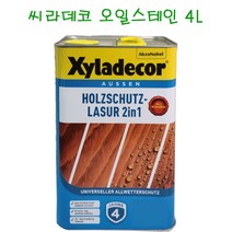 씨라데코 외부 오일스테인 방부 방충 방습 목재보호 4L, 도토리, 1개