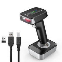 바코드스캐너 택배스캐너 무선 USB 바코드 리더기 스캐너Eyoyo-자동 감지 화면 스캔 2D 블루투스 바코드 2, 01 2D Silver Color