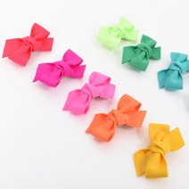 여아 미니 파스텔 어린이 리본핀 집게핀 10Colors