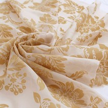 릴리패브릭 후로킹 번아웃) 골드베이지 플라워 원단 천 C11