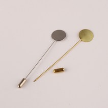 아유디 부토니에 진주 브로치 장식 옷핀 반제품 DIY, 골드, 1.5cm