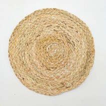 멍석 포인트 러그 침실 카페트매트 천연 라운드 짚 손으로 짠 미끄럼 방지 주방 플레이스매트 코스터 단열 패드 접시 커피 컵 테이블 매트 홈 장식