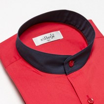 쏠루체)2042 긴팔 국내산 남성 차이나카라 와이셔츠 95-110사이즈