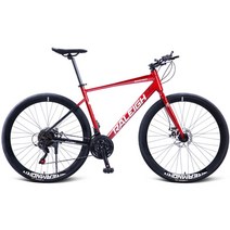 픽시 자전거RALEIGH-700C 로드바이크 자갈 자전거 14/16/21 스피드 디스크 브레이크 레이싱 바이크 성인, 06 Red 21 speed_01 700c