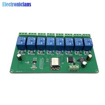 아두이노키트 프로그래밍 전자 아두이노 모듈 부품 Esp8266 무선 wifi 릴레이 모듈 1248 채널 esp-12f wifi 개발 보드 arduino용 acdc 전원 공급, 8채널