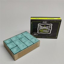 초크케이스 Billard Chalks 12 개/상자 Triangle PRO PERADON Tweeten 전문 스누커 그린 초크 및 당구 액세서리, [01] 12 pcs per box, [02] Green