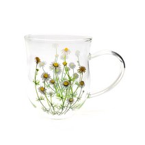 고원 레트로 유리컵400ml 국화, 단품, 1개