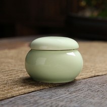 페이스 크림 용기 15ml 38ml 빈 차 미니 세라믹 화장품 루즈 박스 빈티지 스타일, [02] 38ml, [01] green