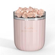 천연 가습기 800mAh 휴대용 USB 아로마 디퓨저 공기 크리스탈 로맨틱 LED 램프 테라피 휴미디파이어 안개, [02] Pink